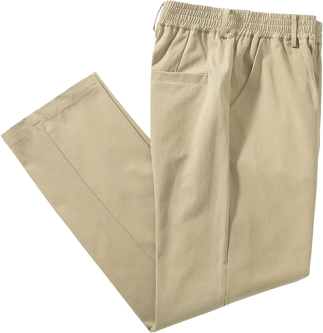 Mens Elastic Waist Loose Fit Denim Pants for Casual Wear