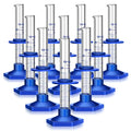 10PCS Graduated Cylinder Measuring Cylinder Thick Glass Lab