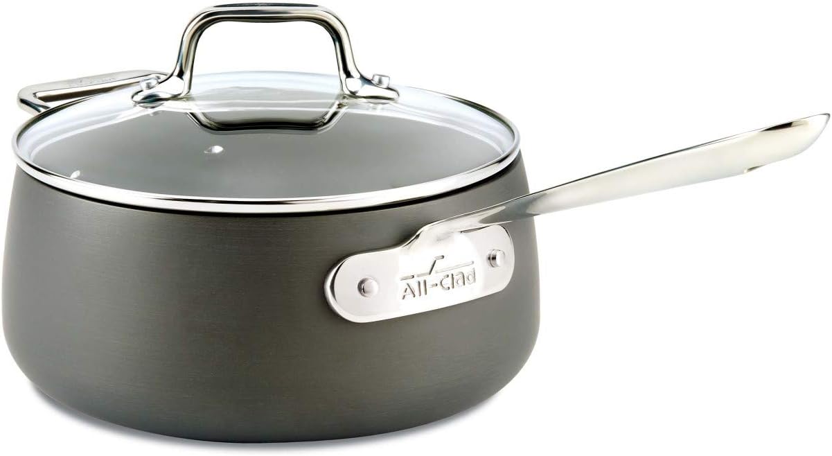 All-Clad HA1 Nonstick Sauce Pan 3.5 Quart for Induction Cooking