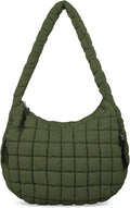 Quilted Puffer Tote Bag for Women - Lightweight Puffy Carryall