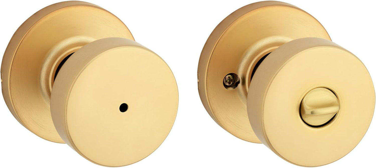 Kwikset Pismo Interior Privacy Door Knob with Lock for Bedrooms