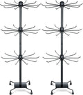 Rotating Jewelry Display Stand with Hooks 28.35 in - Space-Saving