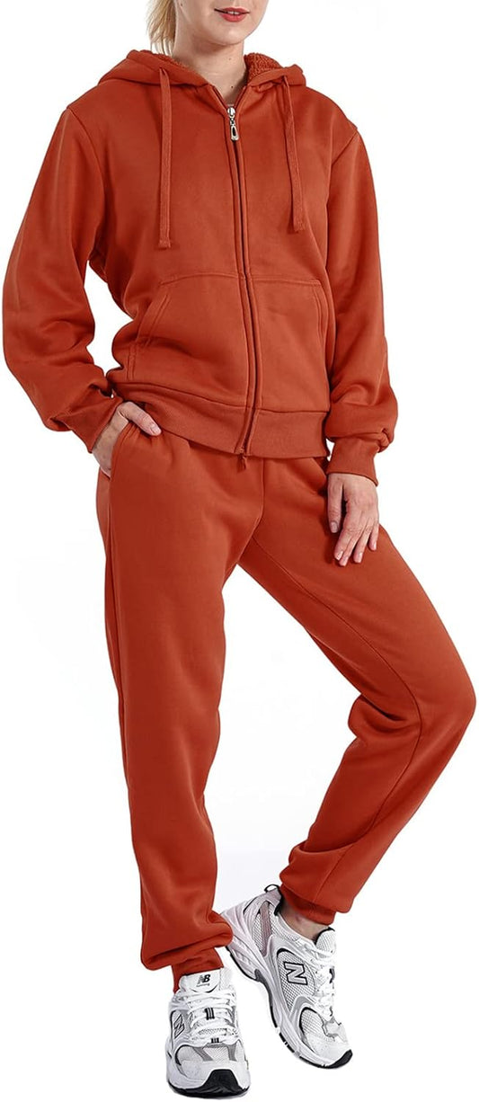 Stylish Track Suits for Women Set - Sherpa Lined Casual Outfit