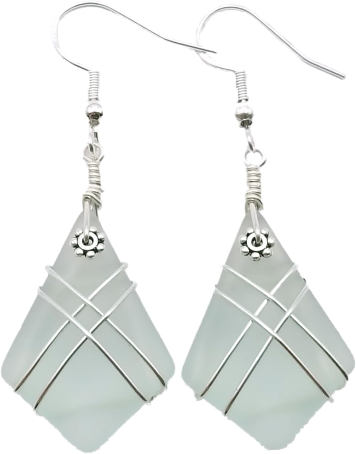 Yinahawaii Handmade Sea Glass Earrings for Unique Hawaiian Style