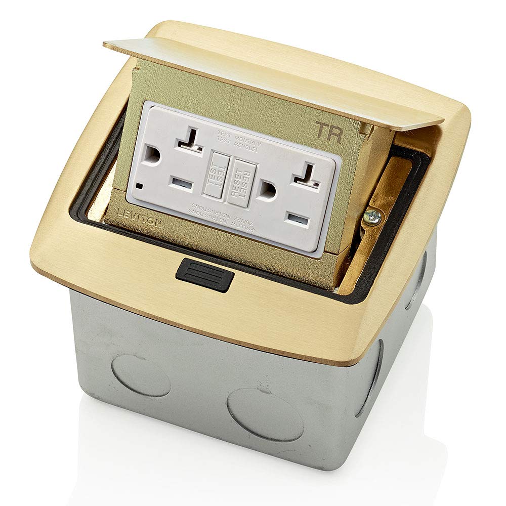 Leviton Pop-Up Floor Box with GFCI Outlet for Stylish Spaces