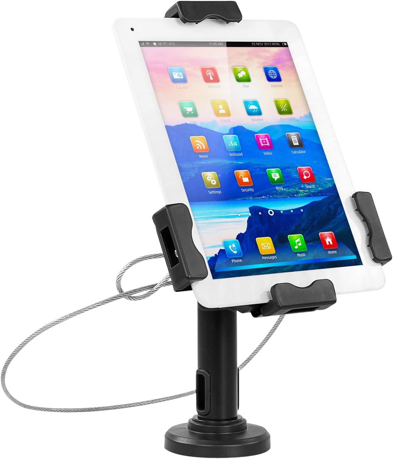 Secure Universal Tablet POS Kiosk with Adjustable Clamp for Tablets