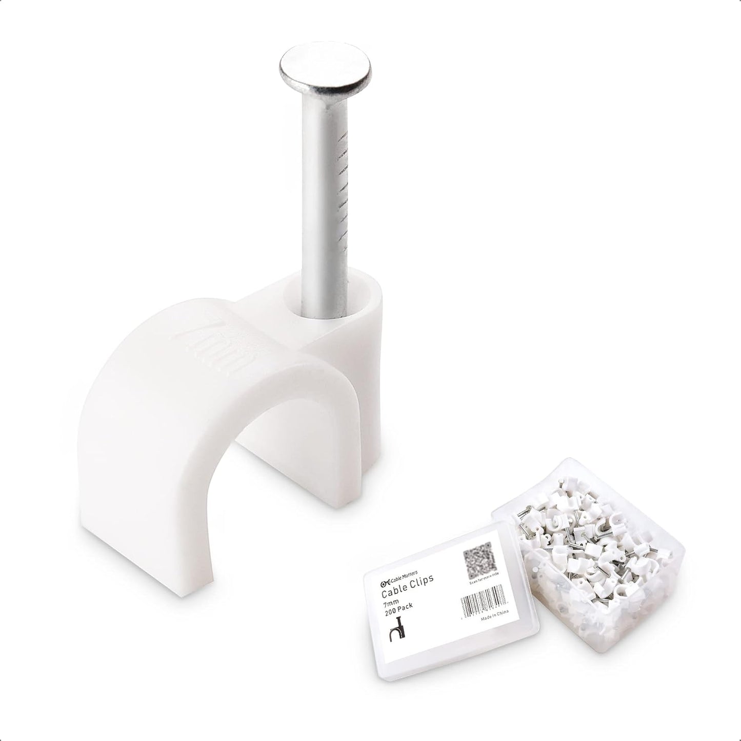 Cable Matters 200-Pack Cable Clips - Organize Cords Easily