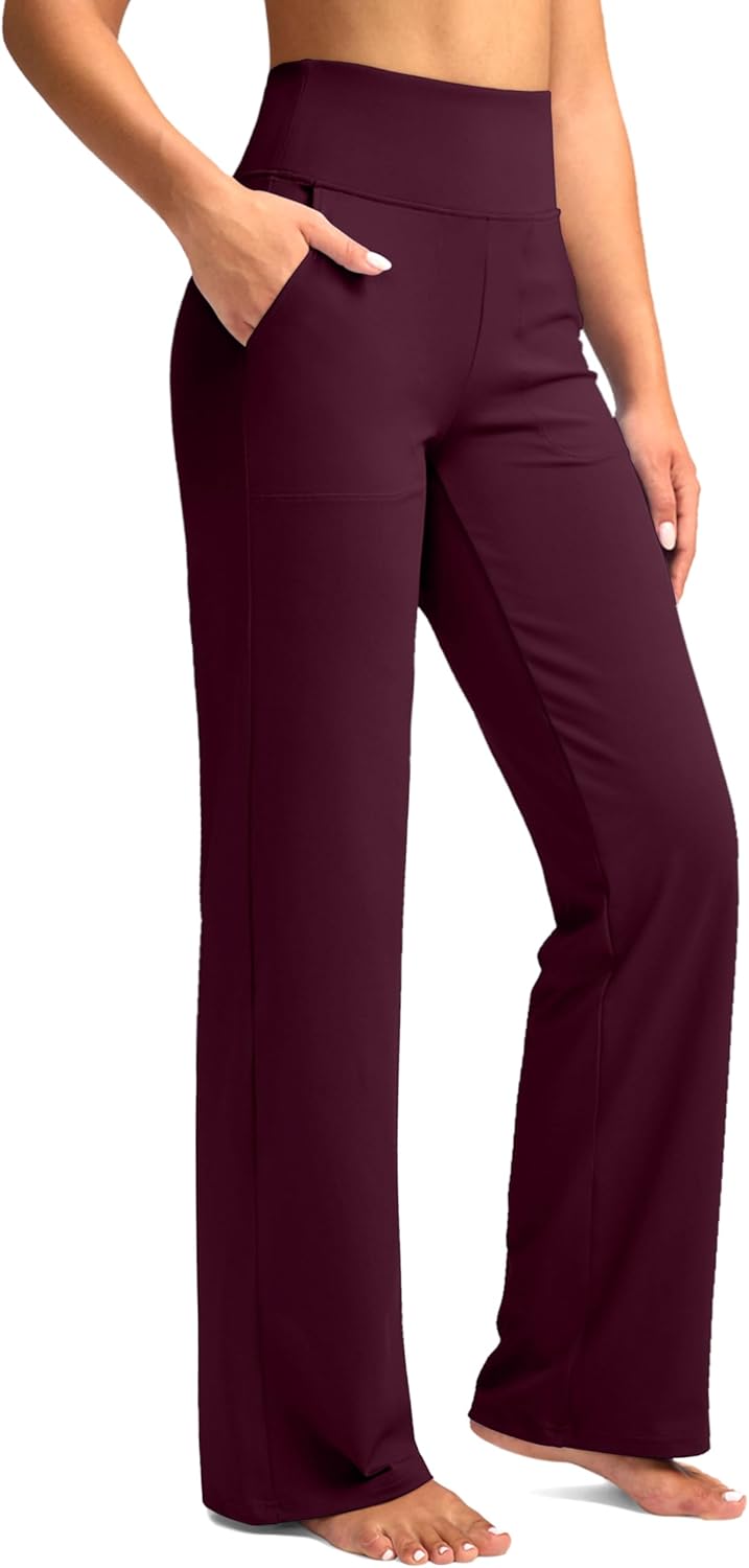 G Gradual Women's Yoga Pants Wide Leg with Pockets for Comfort
