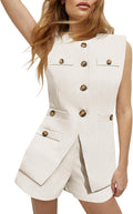 Trendy Tankaneo Women's 2 Piece Casual Summer Ensemble