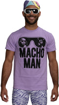 Macho Man T-shirt Bandana and Sunglasses Complete Costume Set - Easy