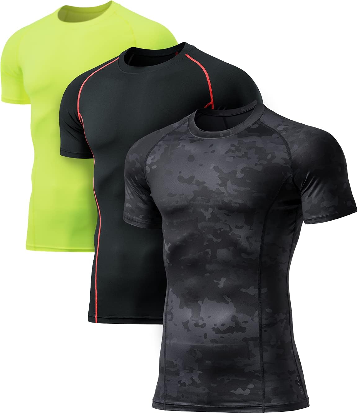 ATHLIO Men's Cool Dry Compression Shirt for All Sports Activities