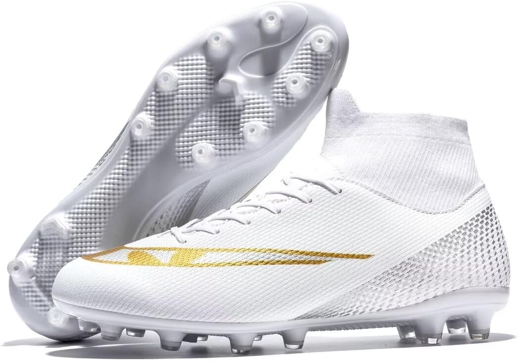 MenS Soccer Shoes Cleats Professional High Top Breathable Sneakers