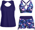 Yonique 3 Piece Tankini Swimsuit Set - Athletic Coverage and Support