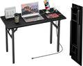 Small Computer Desk Folding Table - Compact 44.3in Foldable Desk