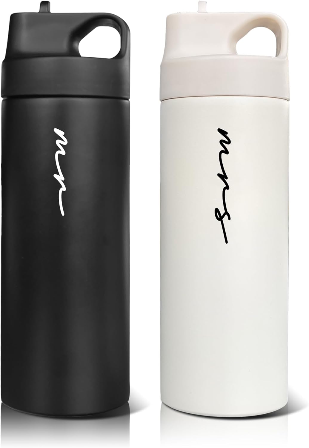 Mr and Mrs Water Bottles - Perfect Wedding Gift for Couples