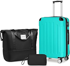 20 Inch Expandable Carry on Luggage Set with TSA Lock and Wheels