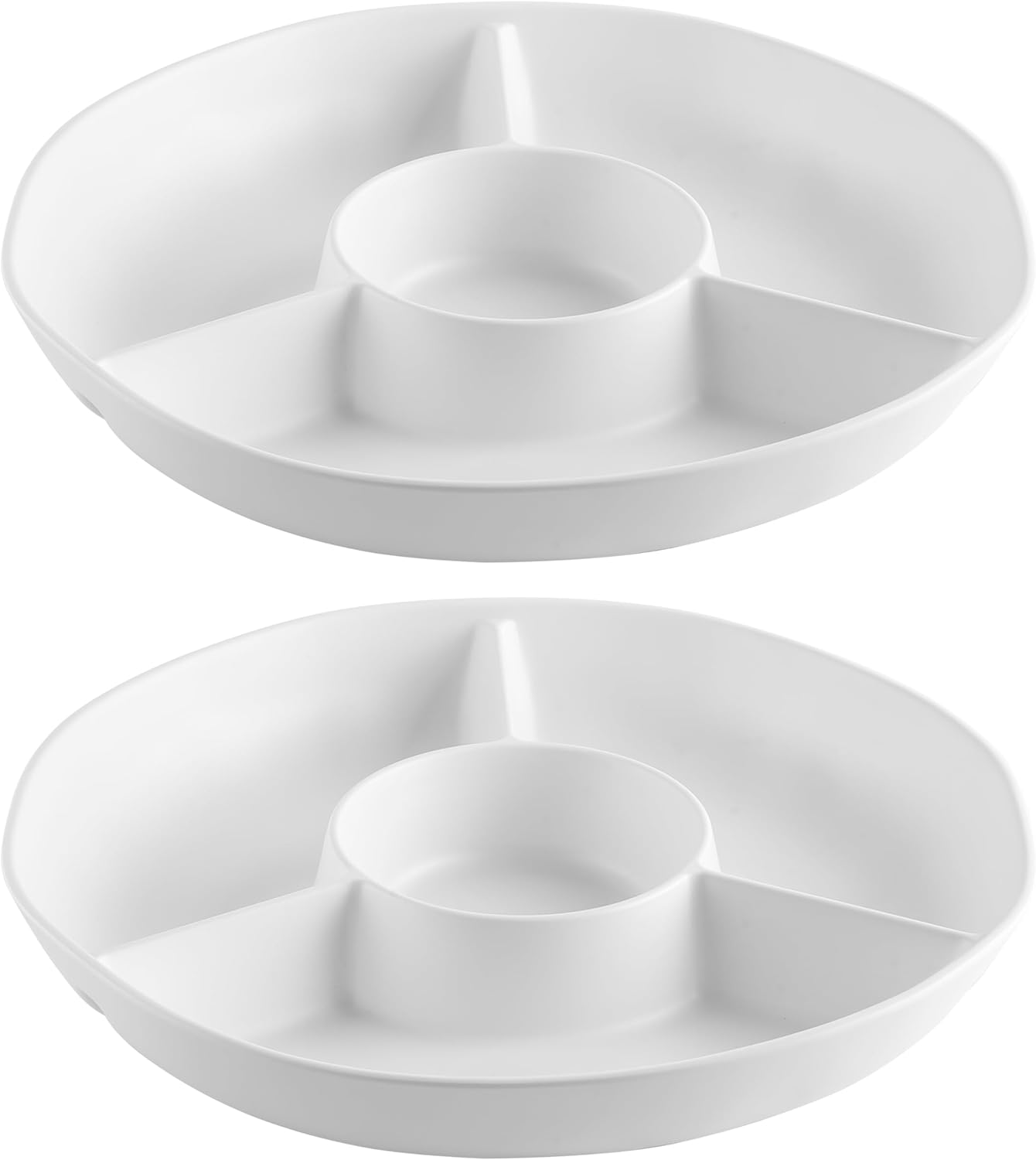 White Chip and Dip Serving Set for Parties and Gatherings