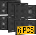 Metal Pegboard Panels 6 Pack - Heavy Duty Garage Tool Storage