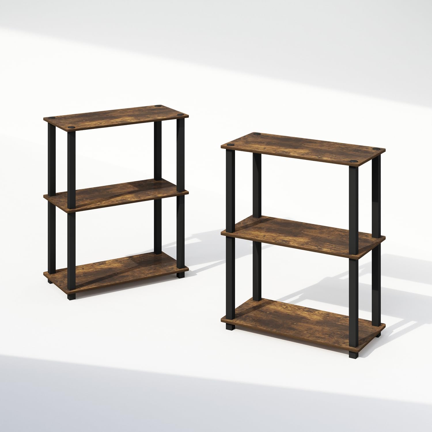 Furinno Turn-S-Tube 3-Tier Compact Shelf Display Rack Set