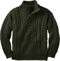 Makkrom Kids and Boys Mock Neck Pullover Sweater - Warm Cable Knit