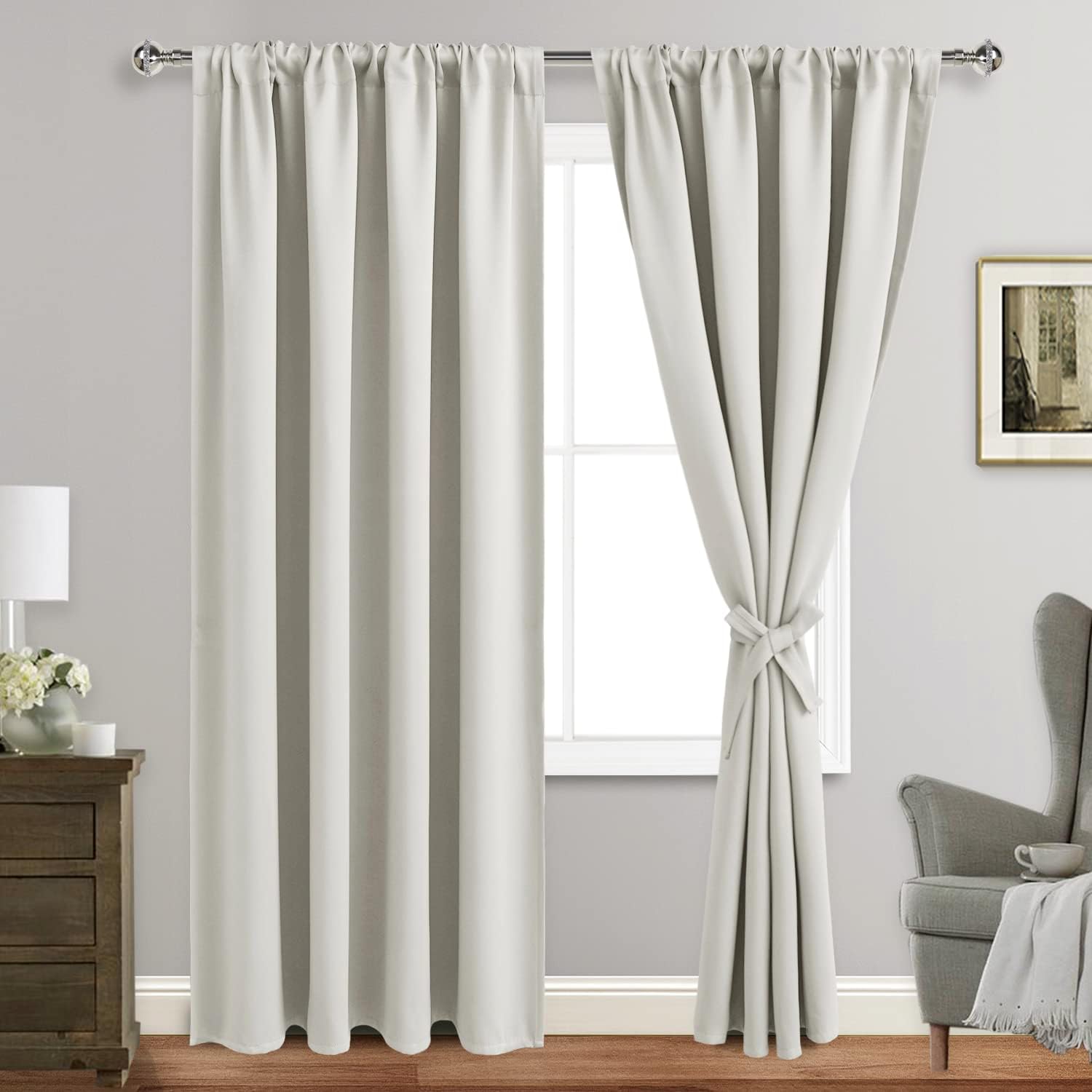 JIUZHEN Blackout Curtains for Bedroom - Thermal Insulated Panels