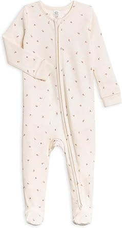 Baby Organic Cotton Peyton Zip Up Footed Sleeper for Infants 0-12m