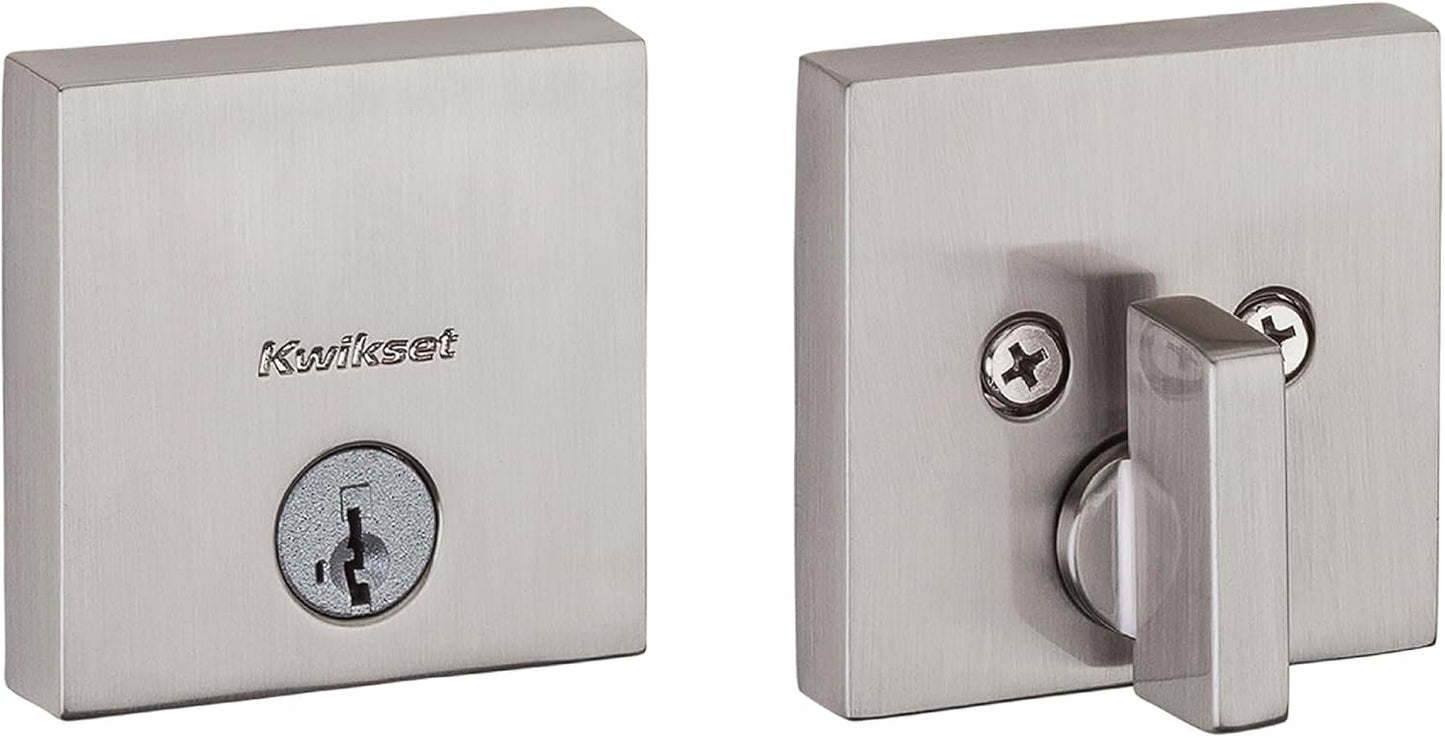Kwikset Downtown Deadbolt Lock with SmartKey Security Features