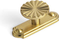 Brushed Gold Cabinet Knob with Backplate 1.5ft Dia - Elegant Modern