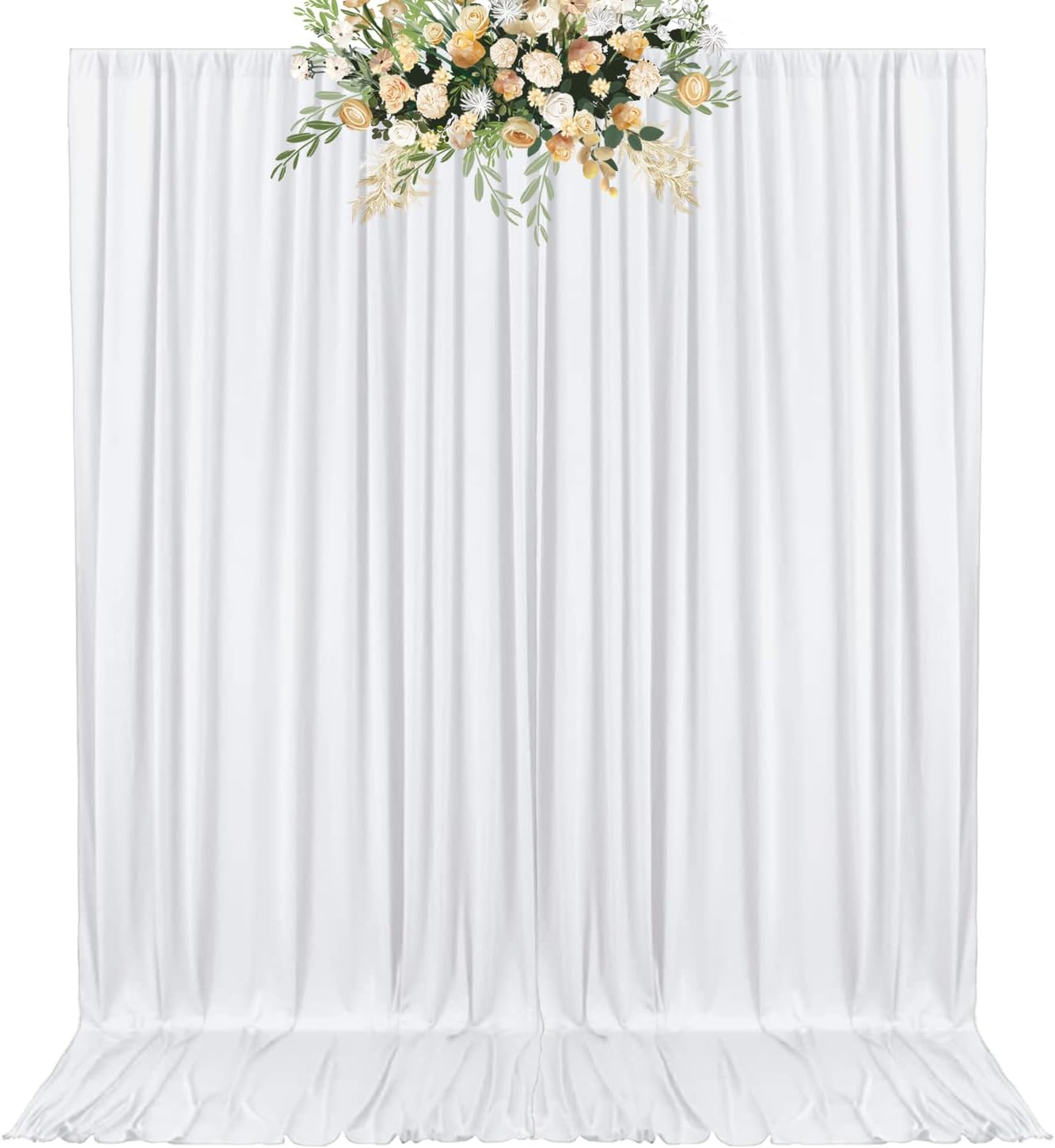 White Wrinkle-Free Party Backdrop - 10x10FT