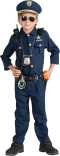 Kids Police Costume Realistic Cop Uniform with 11 Pieces - Role Play