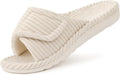 Corduroy Open Toe Orthopedic Slippers for Women - Adjustable Arch