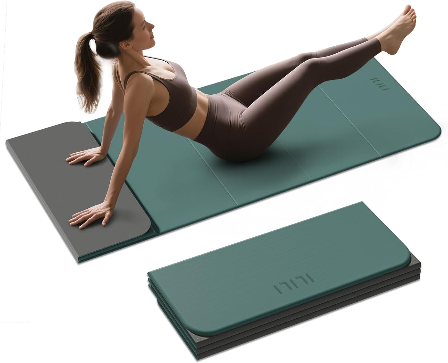 ILILI Foldable Yoga Mat - Extra Long, Soft, and Portable Design