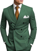 2 Piece Double Breasted Suit Men Slim Fit Blazer Pants (Style KNBX)