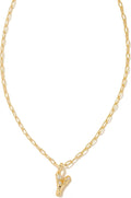 Crystal Letter Short Pendant Necklace for Women - Initial CZ Charm