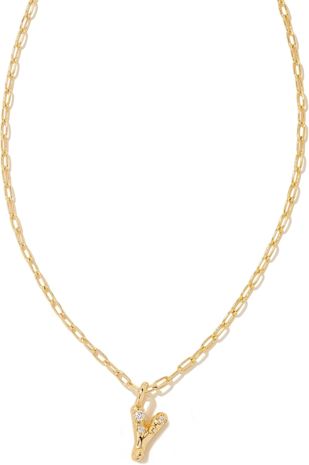 Kendra Scott Crystal Letter Short Pendant Necklace for Women