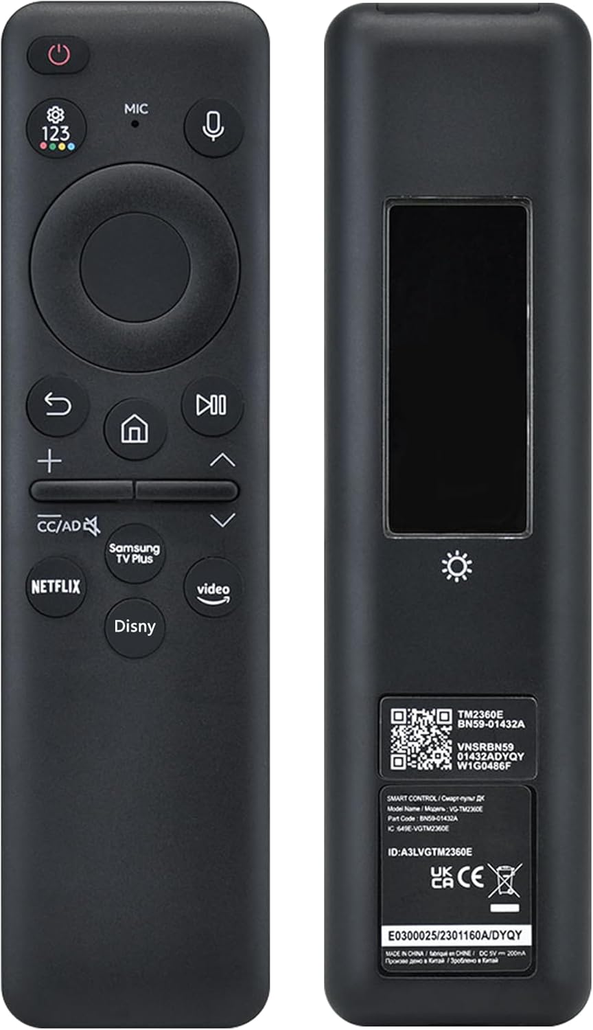 Solar-Powered Voice Remote for Samsung Smart TV