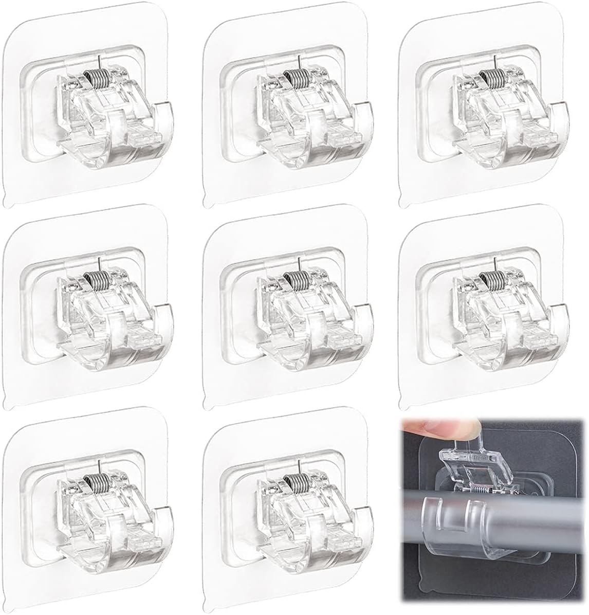 Nail-Free Self Adhesive Curtain Rod Brackets - Tendiren