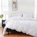 100% Organic Cotton Duvet Cover King White - 400 TC Sateen