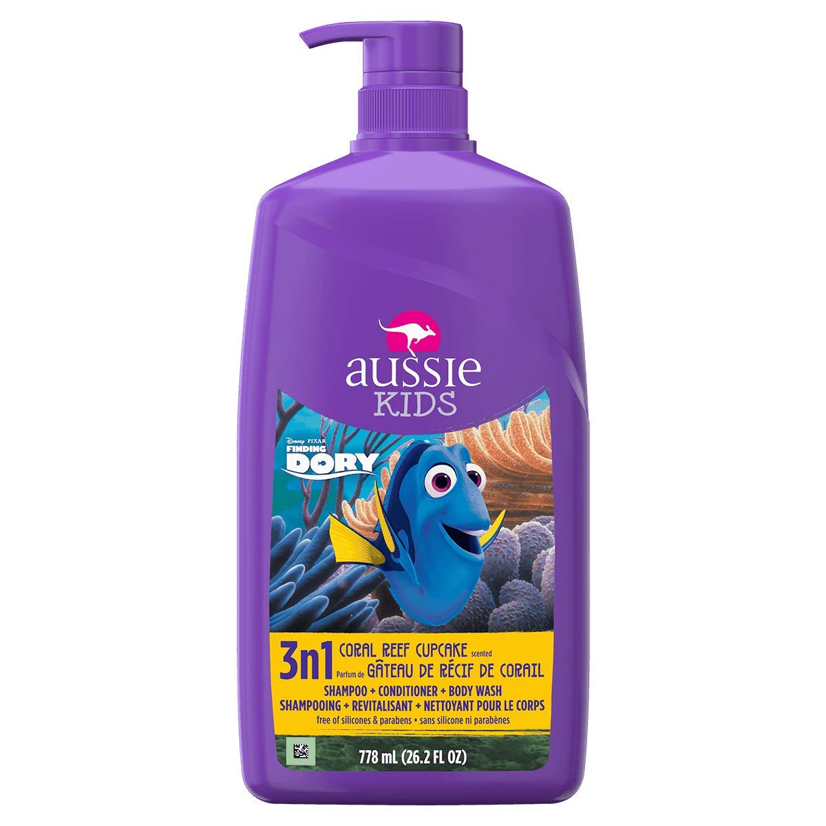 Aussie Kids 3-In-1 Coral Reef Cupcake Wash - 26.2 Oz