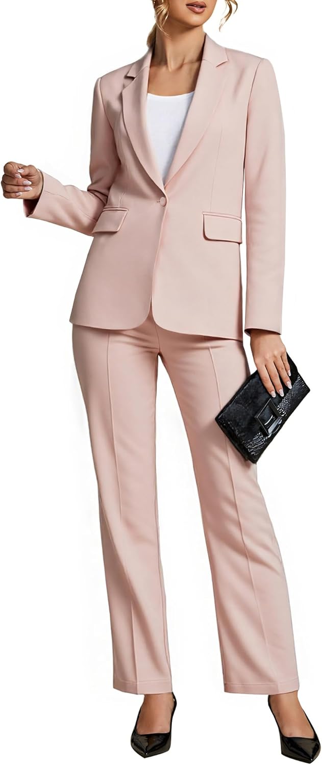 LookbookStore Pant Suits for Women Dressy Blazer and Pants Set