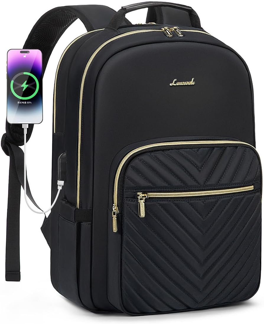LOVEVOOK Laptop Backpack for Women with USB Port and Pockets