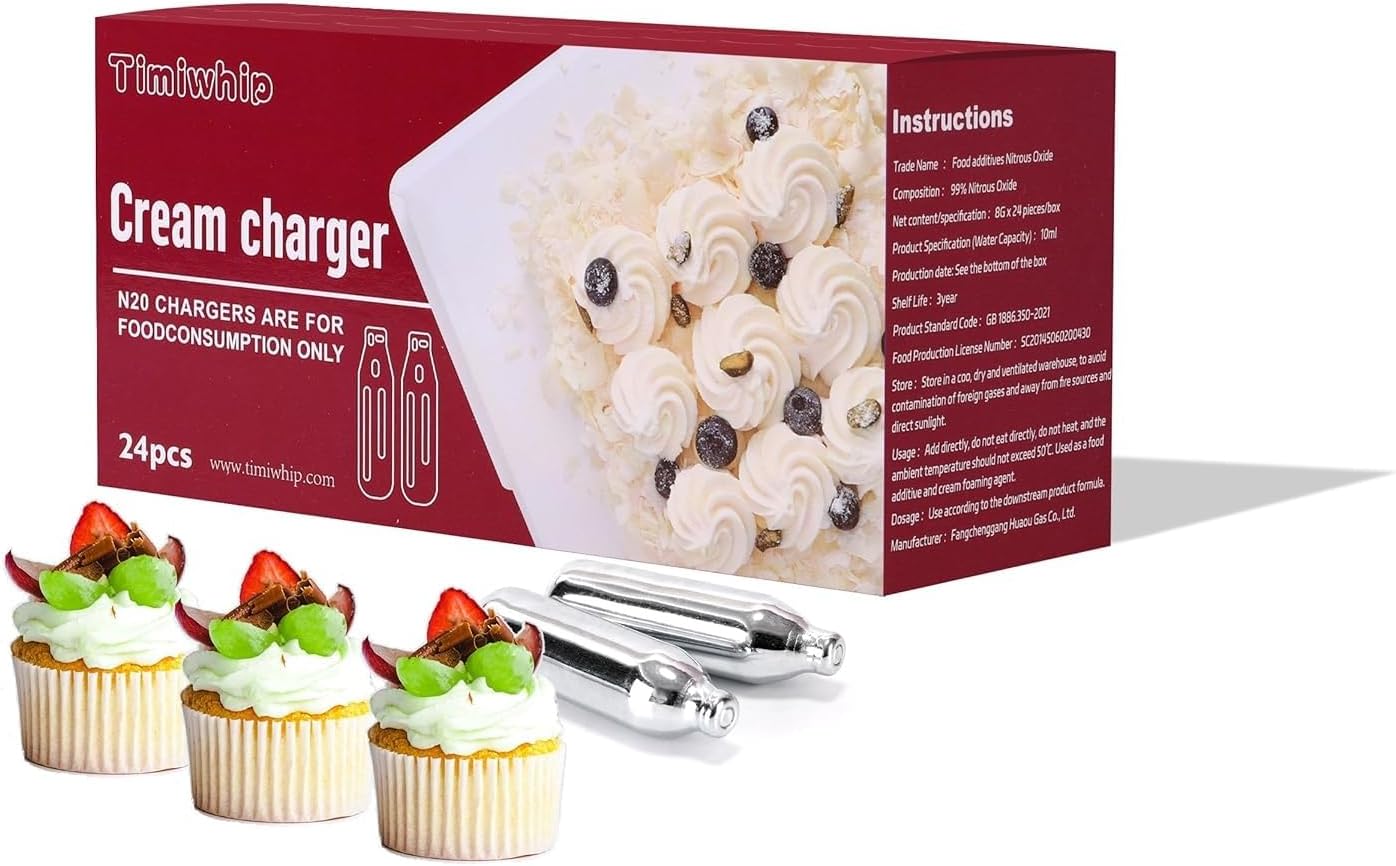 Whipped Cream Charger 8g - 24-Pack for Perfect Whipping