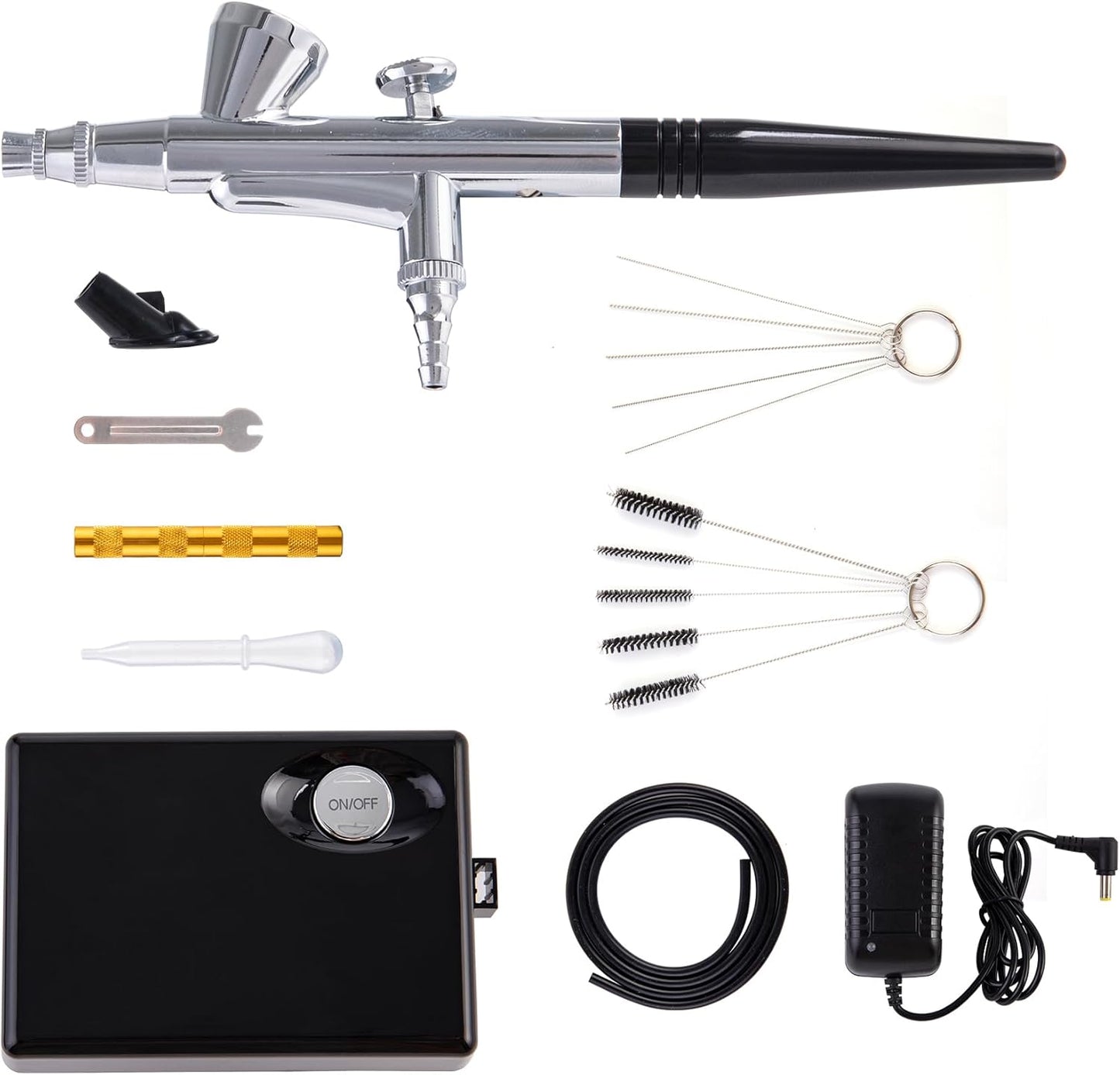 Airbrush Kit with 25 PSI Compressor - Nail, Cake, Makeup, Art!