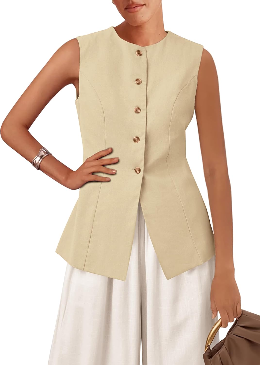 KIRUNDO Blazer Vest for Women: Trendy Summer Work Suit