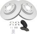 TRQ Front Ceramic Brake Pads & G-Coated Rotors Kit - Smooth Stopping