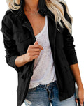 Pepochic Womens Military Jacket Zip Up Snap Buttons (Style RG1X)