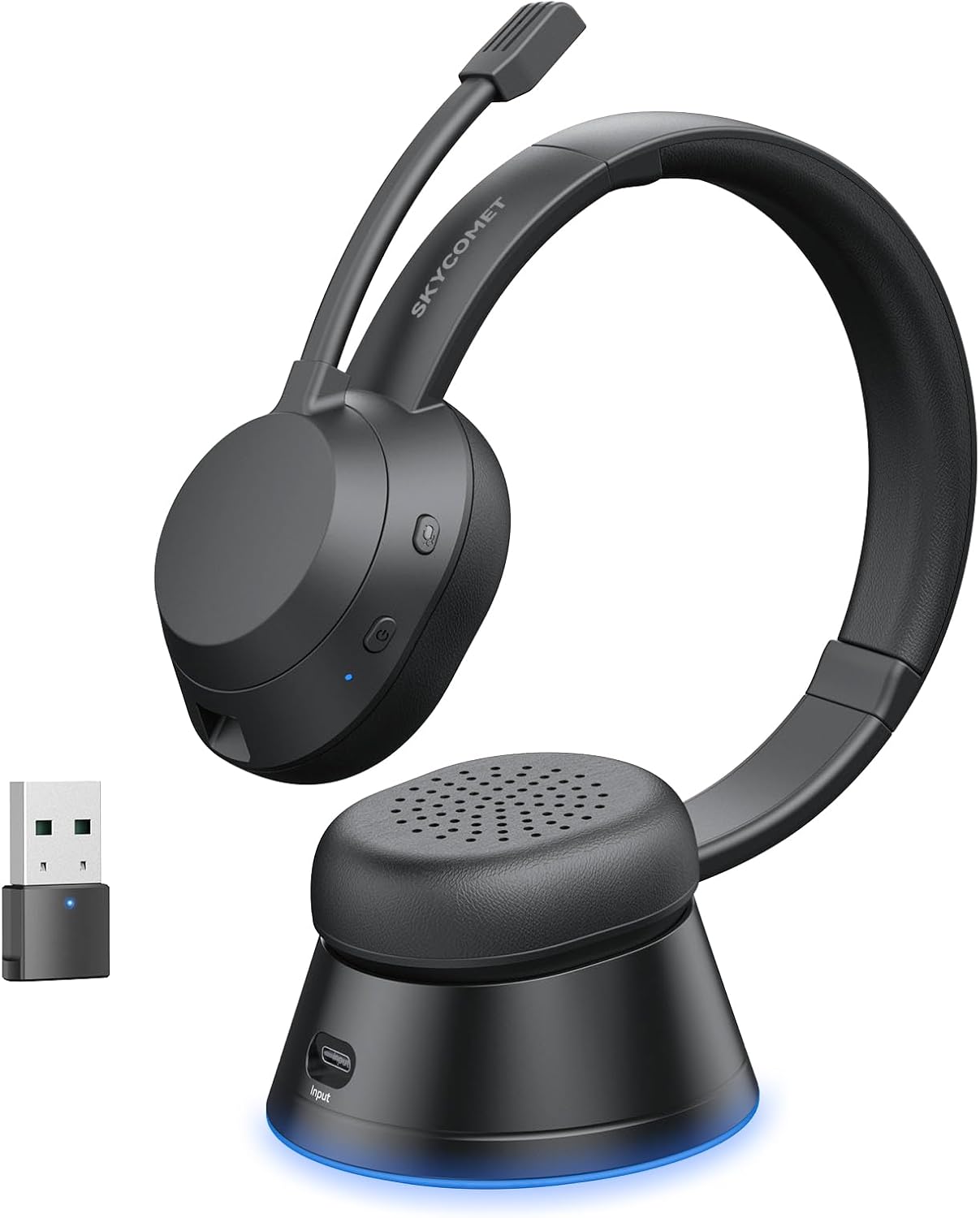 SKYCOMET Wireless Headset: Noise-Canceling Mic