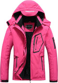 Women's Waterproof Warm Winter Snow Coat Hooded Raincoat - Warm & Dry