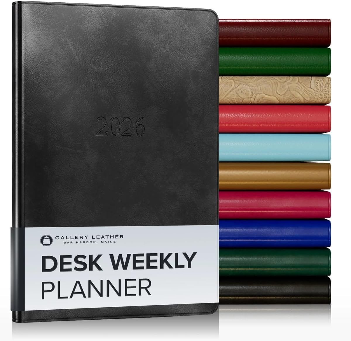 Gallery Leather Desk Planner 2025-2026: Elegant Organization