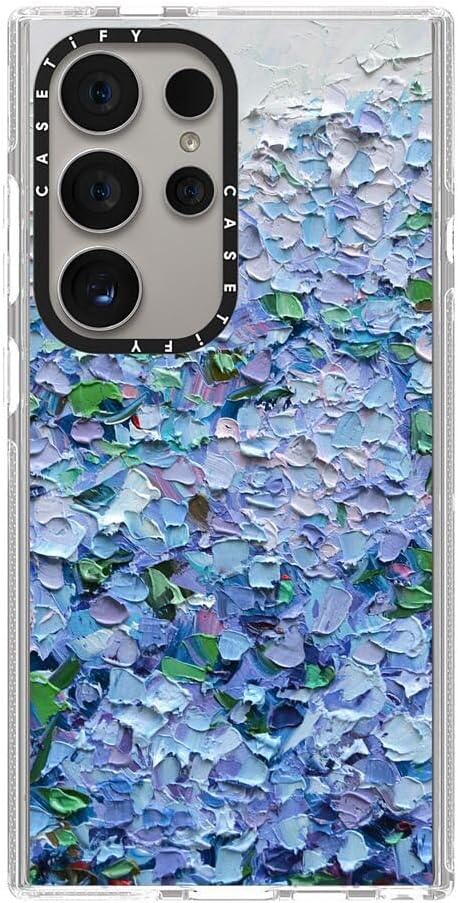 CASETIFY Clear Galaxy S24 Ultra Case with Hydrangeas Design